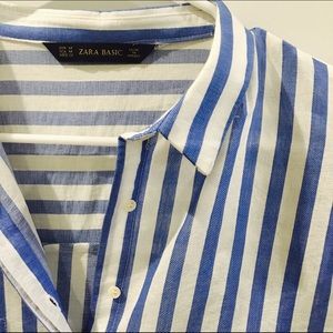 Zara striped button up.