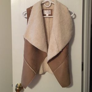 Faux suede vest