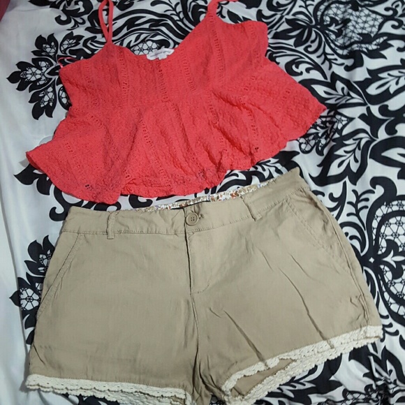 2pc Crop top with shorts