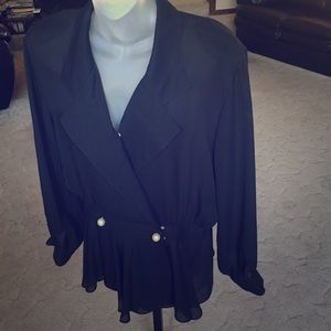 Chaus sheer black blouse