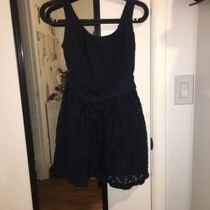 Navy Dress with Bow