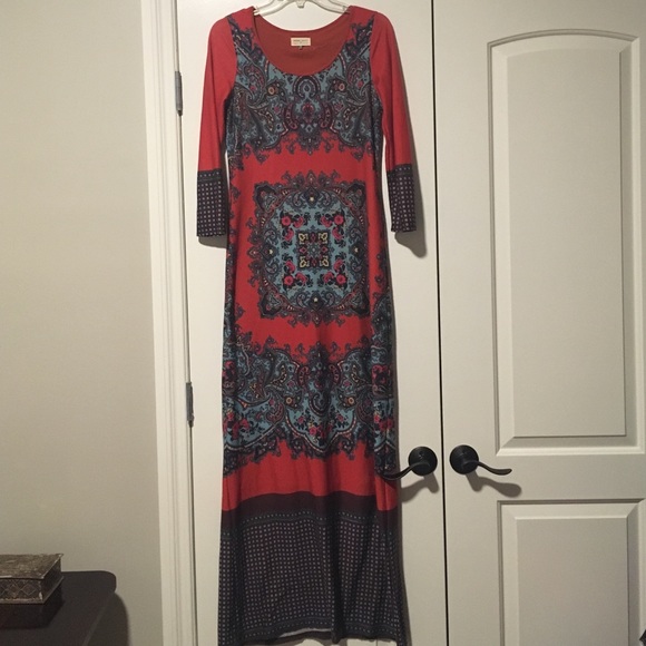 Anthropologie paisley maxi dress