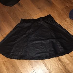 Pleather Skater Skirt