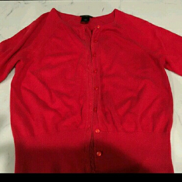 Red Ann Taylor 3/4 sleeve cardigan