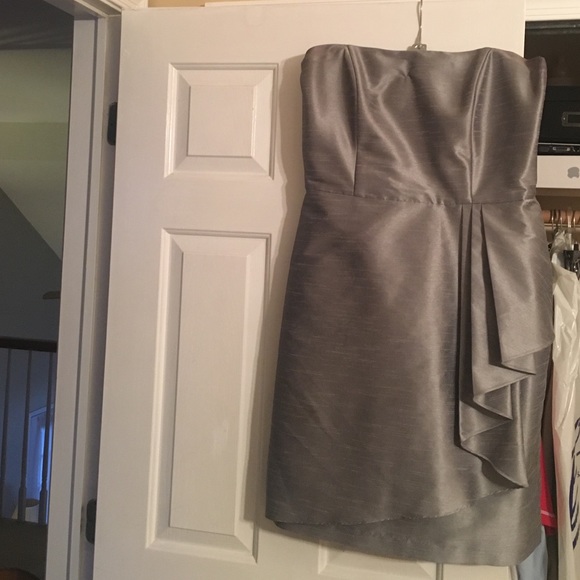 Silver Bridesmaid/ cocktail Dress and Handbag