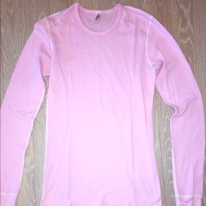 American Apparel light pink long sleeve shirt