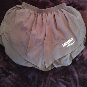 Gray Saucony Running Shorts
