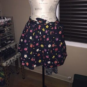 Topshop Pleated Floral Skirt - 10