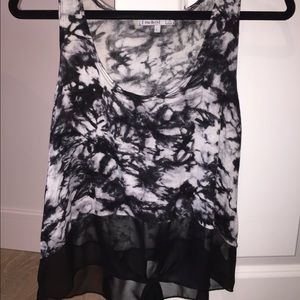 Daydreamer b&w tie-dye tank