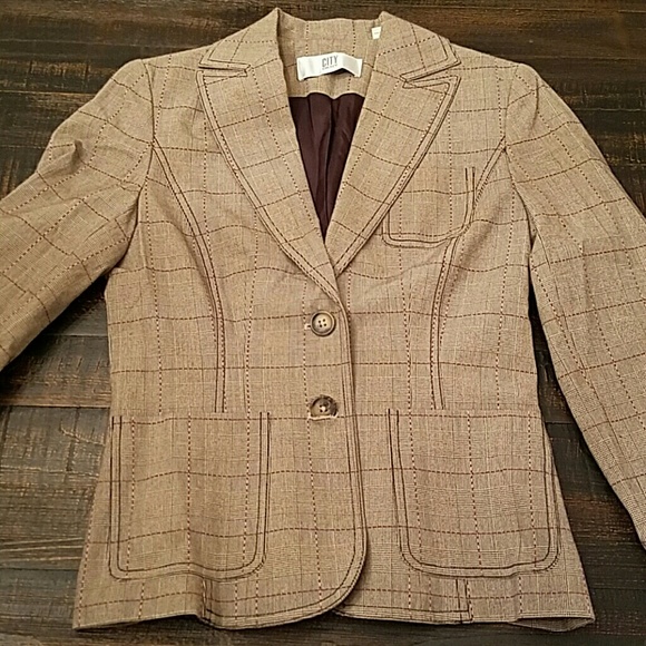 City DKNY plaid blazer, size 4