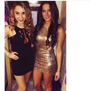 Tobi Gold Sequin dress
