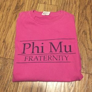 Long sleeve comfort color Phi Mu shirt