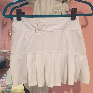 Lululemon White Pleated Skirt