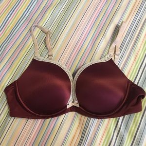 Maroon Aerie Drew Push-Up Bra 34B