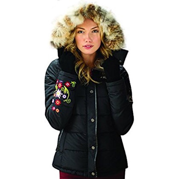 Alp-n-Rock Down Jacket with Fur Trim Hood