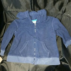 100% Polyester  Navy Blue hoodie  jacket