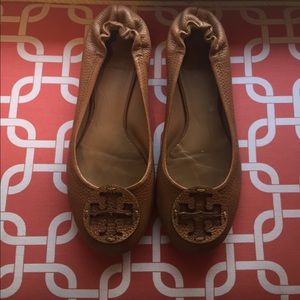 Tory Burch Brown Leather Flats