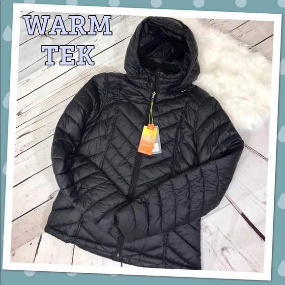 Warm Tek Jackets & Blazers - Black Warm Tek Jacket w removable hood - medium