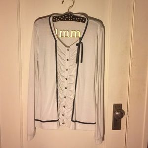 White cardigan w/ polka dot details - Maurice's XL