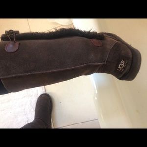 UGGS $60 Brown with fur on the side! Size 8!