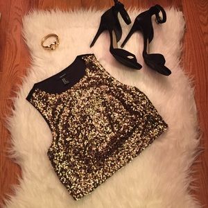 Sequin Crop Top