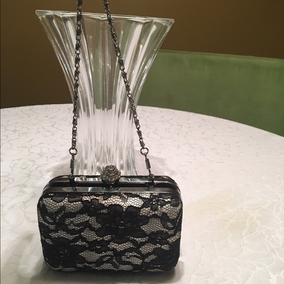 Black and Silver Clutch - Picture 2 of 4