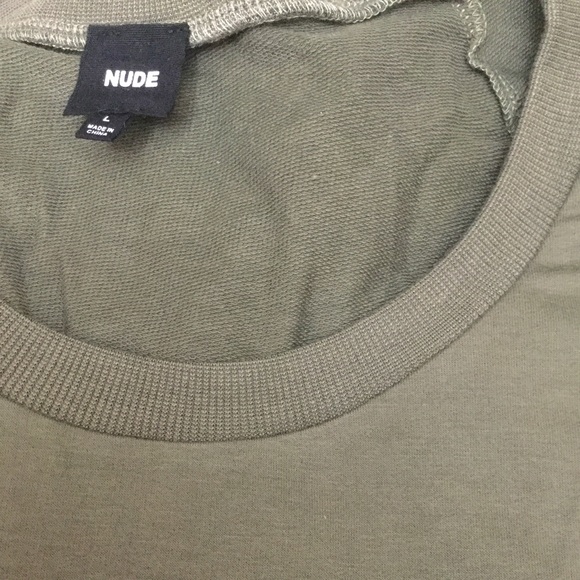 ▪️CLEARANCE *LAST1* Tie-front Sweatshirt - Olive - Picture 5 of 5
