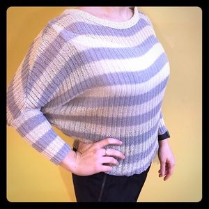 Cream and grey sweater