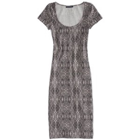 Patterned bodycon midi dress - Picture 1 of 4