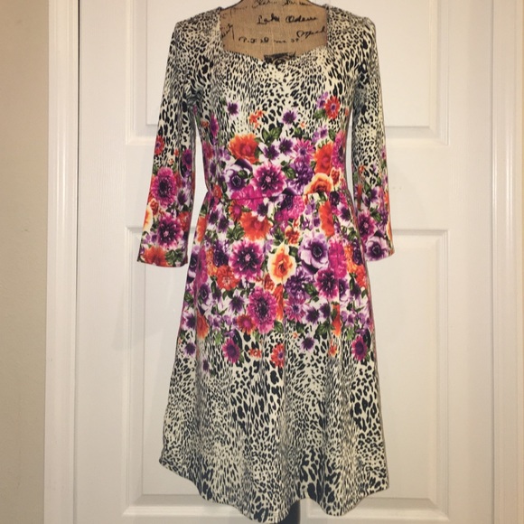 Multi-Print Midi Dress