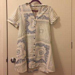 Current/Elliott bandana print collar dress