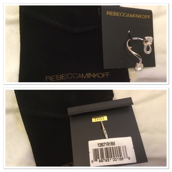 Rebecca Minkoff Metallic Stone Twist Ring NWT Sz 7 - Picture 4 of 4