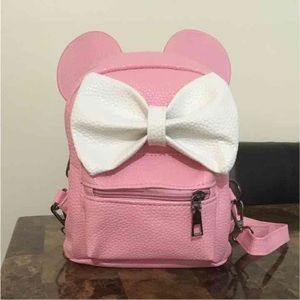 On Hold!! Pink and white Minnie Mouse backpack