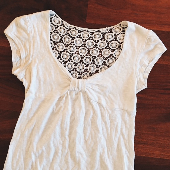 White Back Detail Top
