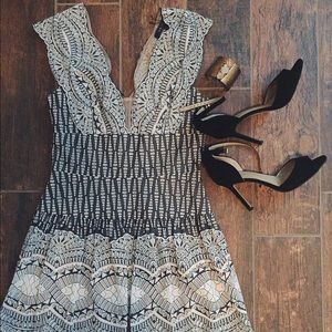 NWT BCBGMaxAzria "Carolena" Burnout Mesh Dress