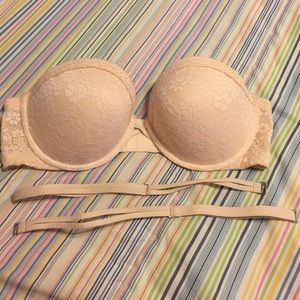 Aerie 36C Lace Bra - Strapless/Normal
