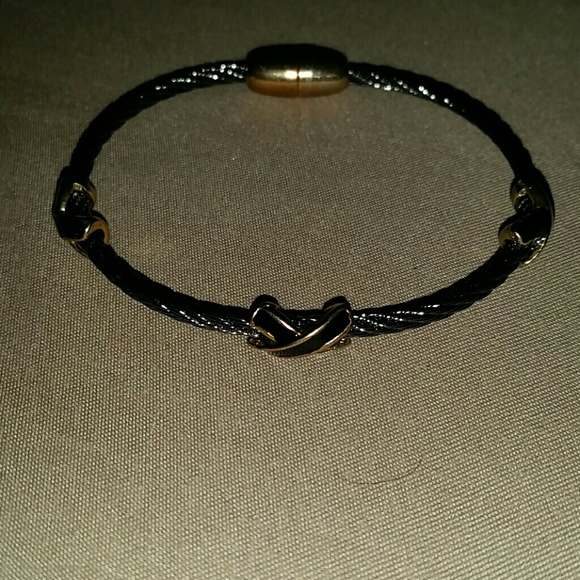 Designer inspired magnetic bangle bracelet