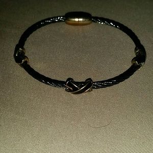 Designer inspired magnetic bangle bracelet