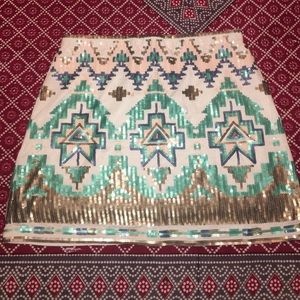 Sequin mini skirt. Worn once
