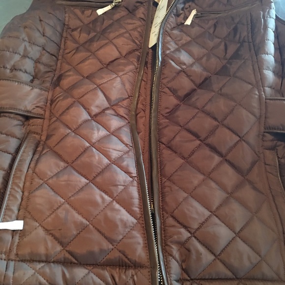 Brand new brown quilted vest