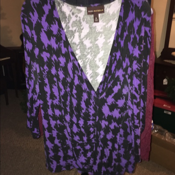 Figure flattering purple and black top