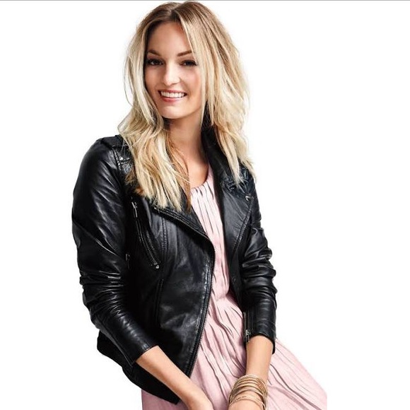 Black leather jacket