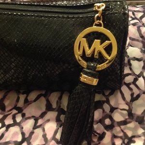 Michael Kors makeup case, black shinny patent