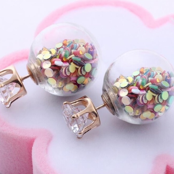 Boutique Jewelry - 🌷SALE🌷Confetti Double Sided Ball Rhinestone Stud