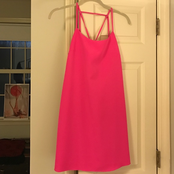 Neon Pink Shift Dress