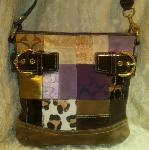 Coach Beautiful Large Crossbody Patchwork Bag