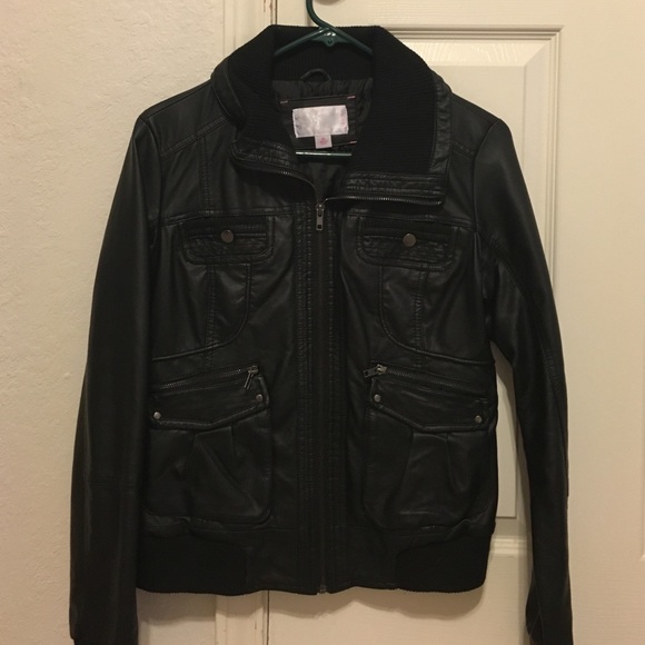 Pleather Motorcycle Jacket