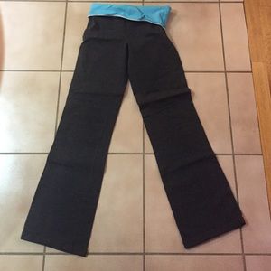 Grey fold over yoga pants