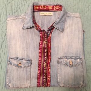 Staring at stars denim shirt