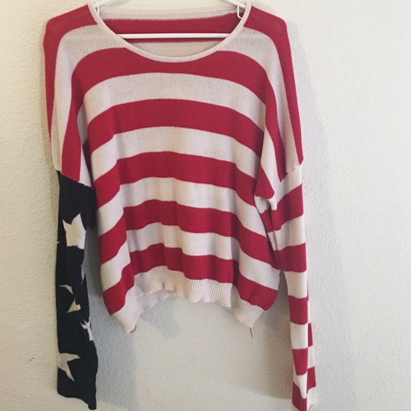 Brandy Melville American Flag Sweater